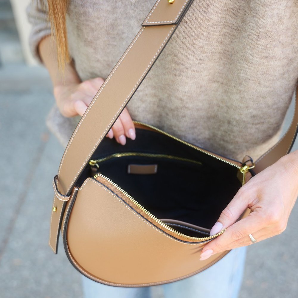 (AALLYN) Elara Leather Convertible Bag - Tobacco - Picture 5 of 9